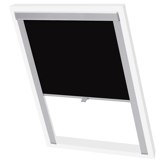 vidaXL - Rolgordijn - verduisterend - zwart - MK04 - GGL - en - GGU