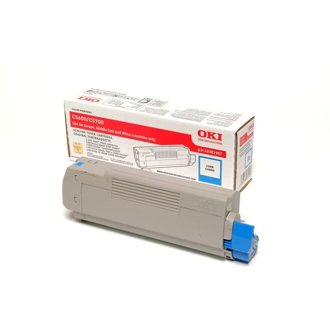 OKI 43381907 toner cartridge cyaan (origineel)