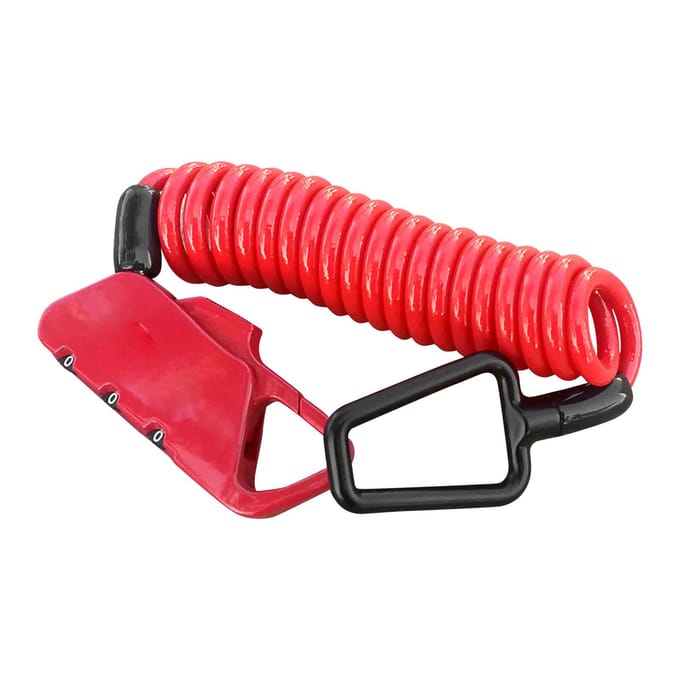 K2N Helm Kabel Lock Bagage Fiets Wachtwoord Anti Diefstal Lock Telescopisch Kabel Lock Veranderbaar red