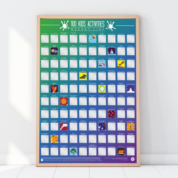 Gift Republic Bucketlist Scratch Poster - 100 Kinder Activiteiten
