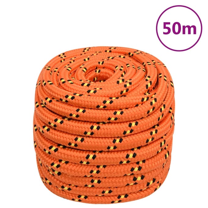 vidaXL - Boot - touw - 20 - mm - 50 - m - polypropyleen - oranje