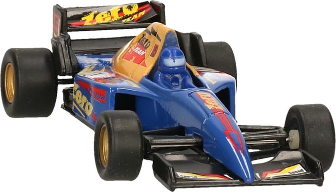 Goki Modelauto Racewagen - blauw - 10 cm - race auto - schaalmodel - Formule