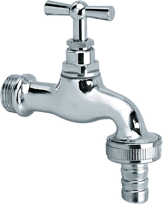 BONFIX Sanitaire tapkraan verchroomd + kruk + wartel 3/4