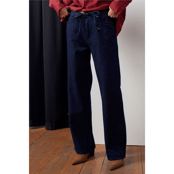 Dames Middelhoge Rechte Jeans
