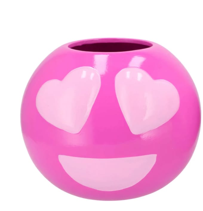 Smiley lovely pink vaas 15x15x12cm