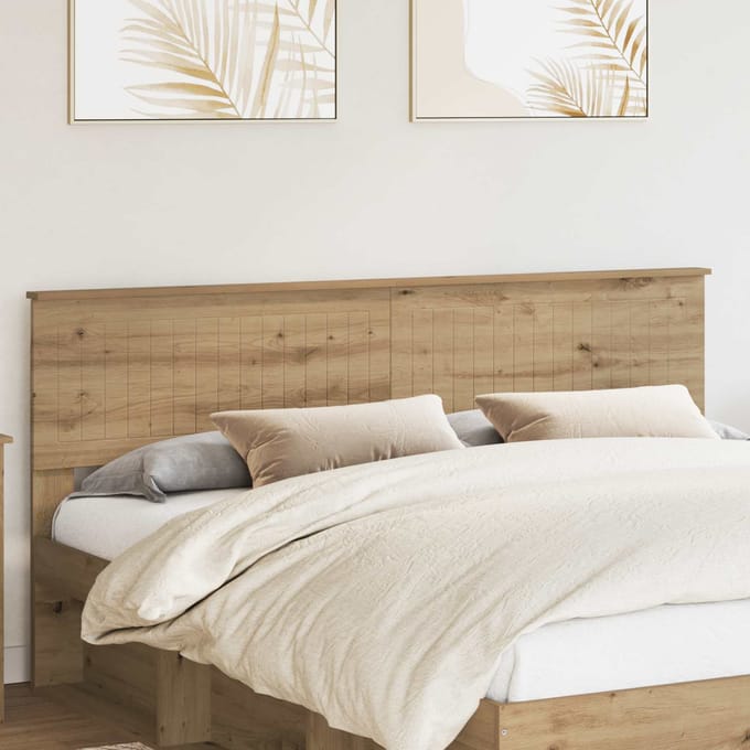 vidaXL Hoofdbord Artisan Eiken Bewerkt hout