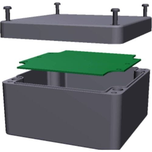 Hammond Electronics 1590Z160GY Universele behuizing 160 x 160 x 90 Aluminium Grijs 1 stuk(s)