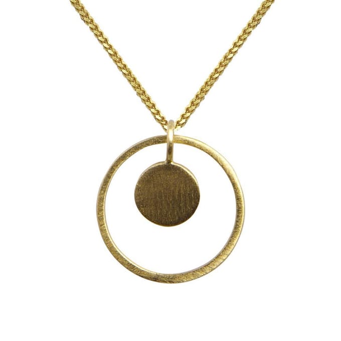 Lauren Sterk Amsterdam ketting cirkel - verguld - coating