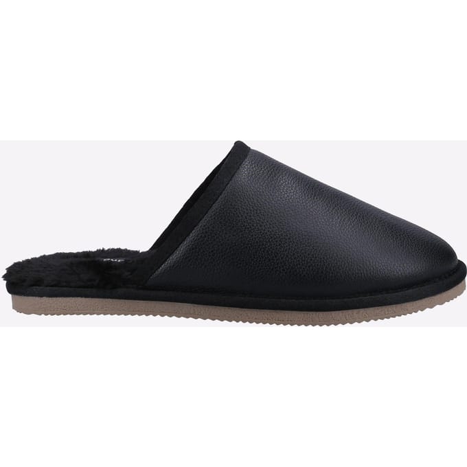 Hush Puppies Coady Suède Heren Zwarte Pantoffels