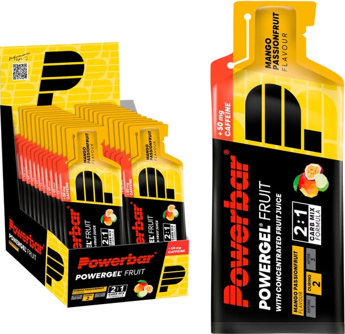 Powerbar PowerGel (24x41g) Mango Passionfruit (with caffeine) - Energie & Uithoudingsvermogen - Energie Gels