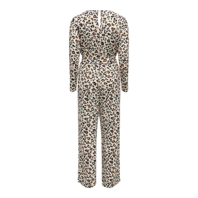 Only Broek Onlpauline S/s Wrap Jumpsuit Cs Jrs 15307419 Silver Birch Dames Panterprint Maat - M