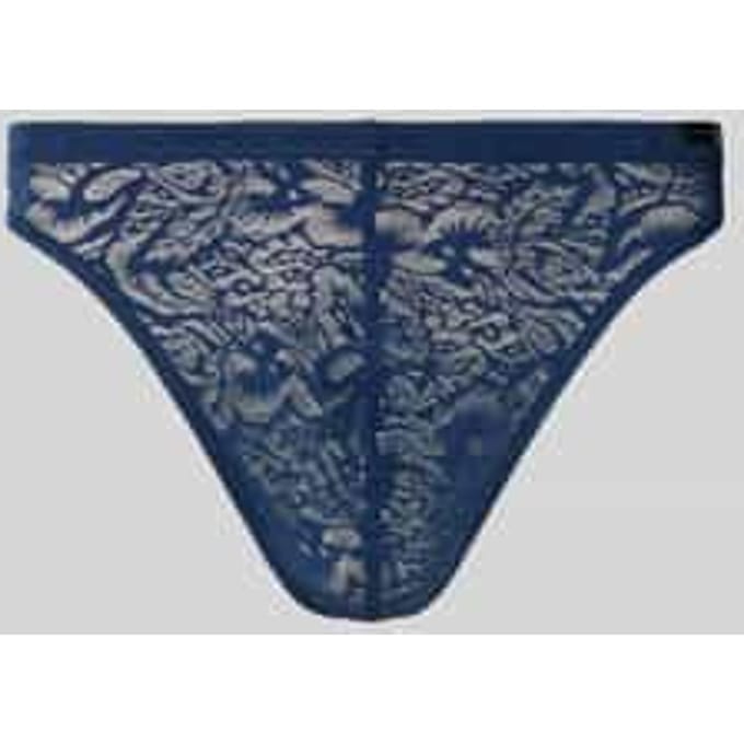 HOM - Free Cut Lace G-String - Navy - mannen - M