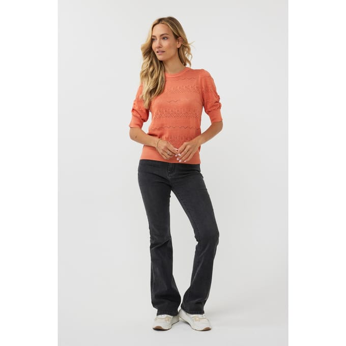 EsQualo Sweater S/slve Lurex Amber Glow Größe: S | Pullover Outlet | Damen | Gelb