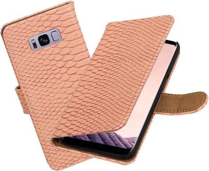 BestCases.nl Samsung Galaxy S8+ Plus Slang booktype hoesje Roze