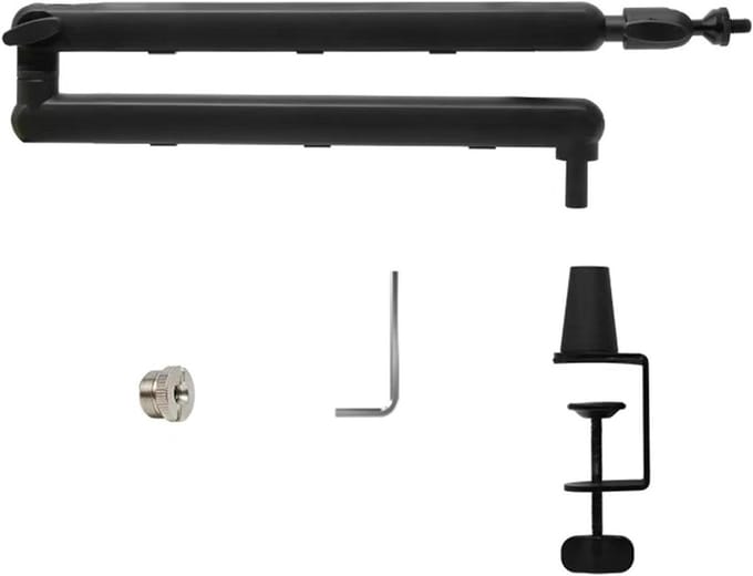 Microfoon Arm - Boom Stand - Studio Opnames - Opvouwbaar Ontwerp - 42 cm - Zwart