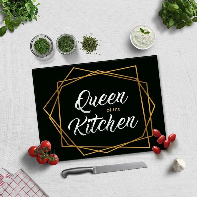 Queen of the Kitchen Tempered Glas Snijplank 30cm x 40cm - Glassnijplank