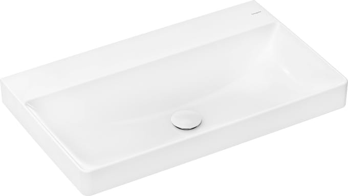 Hansgrohe Xelu Q - Wastafel 80x48 cm, zonder overloop, met kraangat, SmartClean, wit 61020450