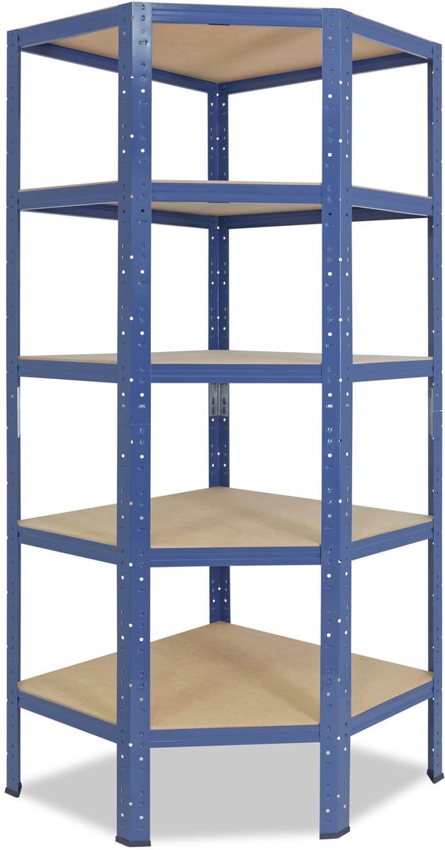 Shelfplaza HOME hoekstelling - 200x60x30 cm - blauw - 5 planken