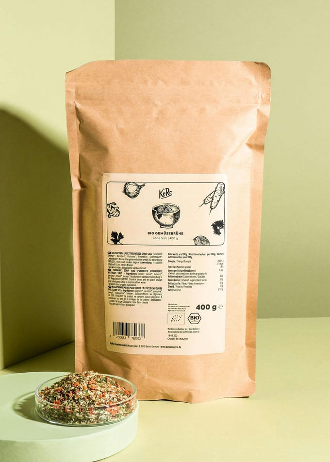 Bio groentebouillon zonder zout 400 g