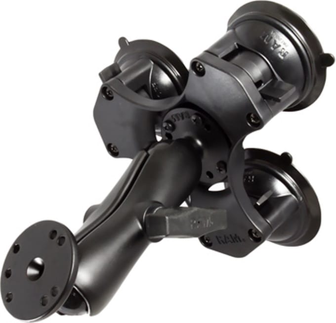 RAM® Twist-Lock™ Drievoudige Zuignapbevestiging met Ronde Plaat