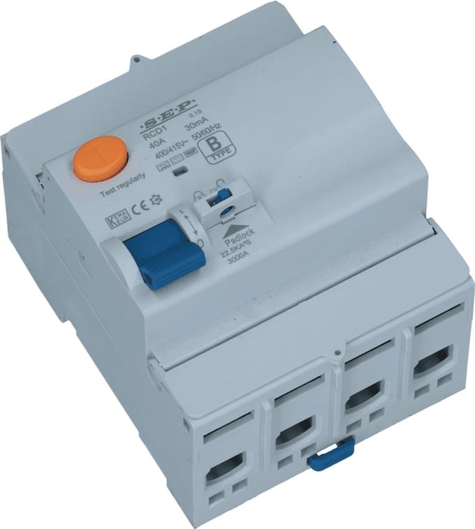 Aardlekschakelaar 63A 4 polig 300mA Type B 10kA RCD1