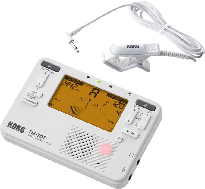 KORG TM-70T incl. CM-400 De perfecte combinatie van stemapparaat en metronoom.