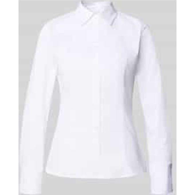 Shaped fit overhemdblouse van katoenmix model 'THE FITTED SHIRT'