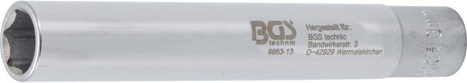 BGS Dopsleuteldop zeskant, extra diep - aandrijf-binnenvierkant 3/8 - 13 mm