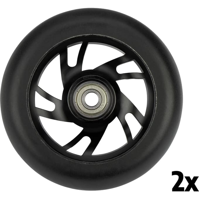 Black Dragon Stuntstep Wielen Set - Spoked Alu - Zwart