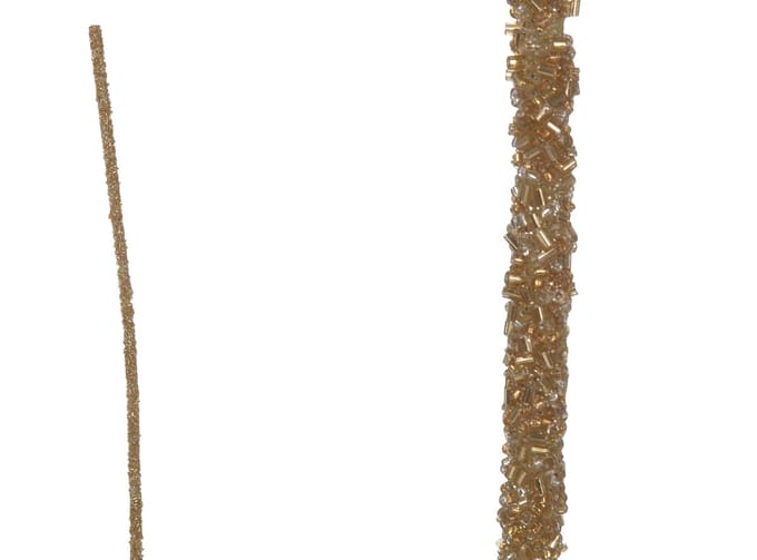 J-Line decoratie tak Bepareld - kunststof - goud