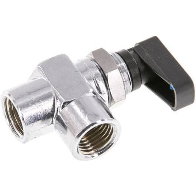 G 1/4 inch Compacte 2-Weg Haakse Kogelkraan Messing - BL2BC-MAN-SD-014