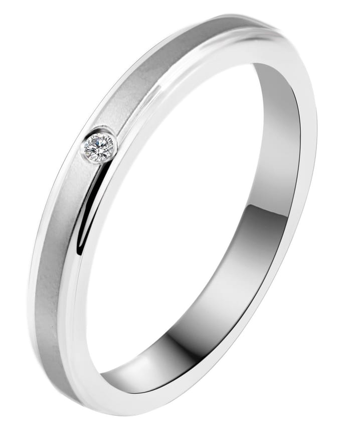 AKZENT Akzent Damesring Elegant Simplicity, zilverkleurig, duurzaam
