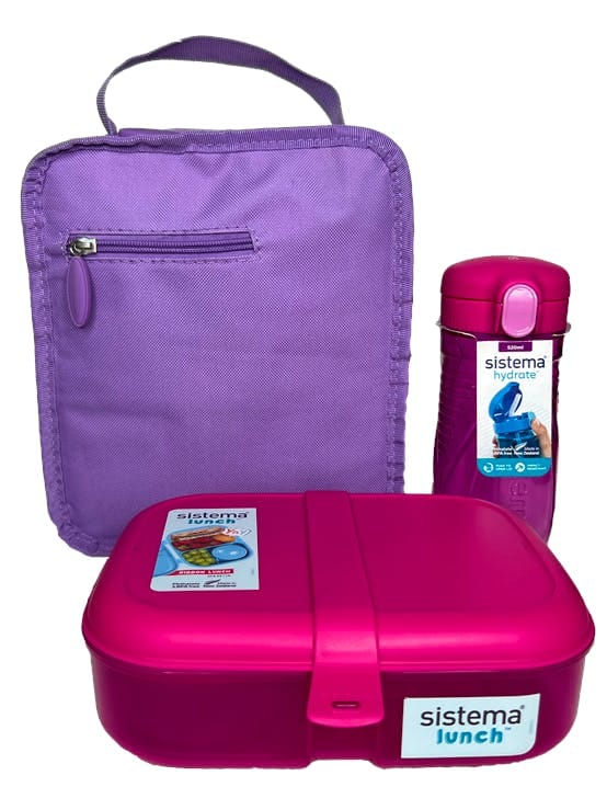 Sistema LunchTime Purple &amp; Pink 3 st