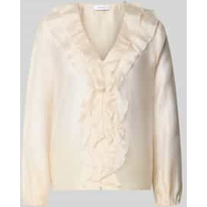 V-hals Lyocell Blouse met Volants Dames COMMA