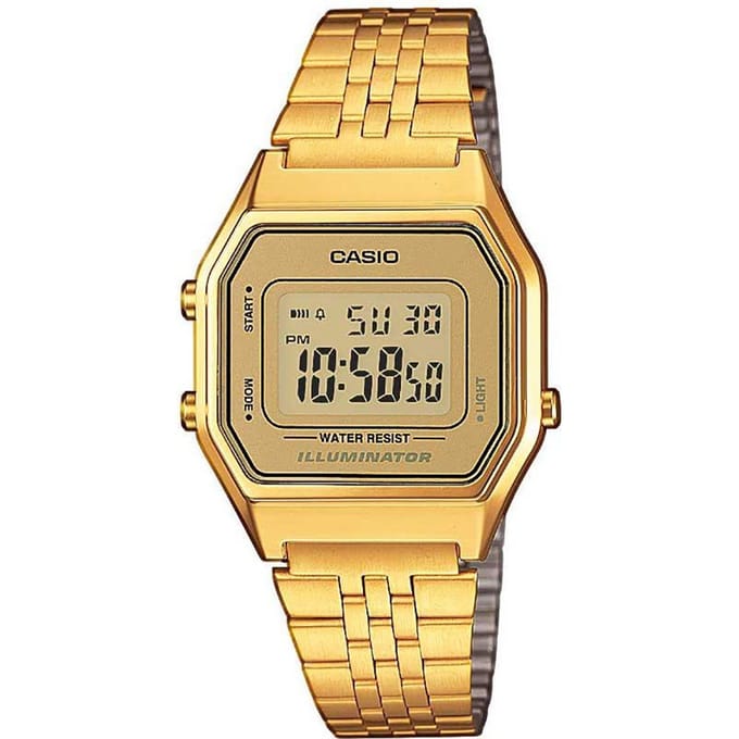 Casio Retro Digital LA680WEGA-9ER Dameshorloge 28,6 mm - Goudkleurig