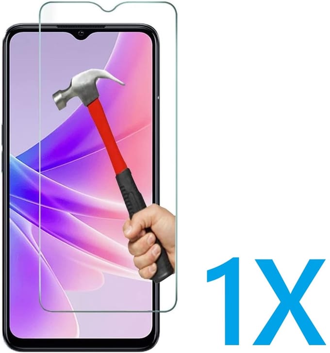 Glasplaatje Geschikt voor: Oppo A77 5G & Oppo A57 / A57s 5G - 1x Screenprotector - screen protector - glas - bescherm - beschermglas