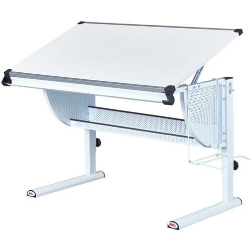 Bureau Matthijs met kantelbaar werkblad - wit - Interlink - Tekentafels - Wit - MDF - Tekentafels -