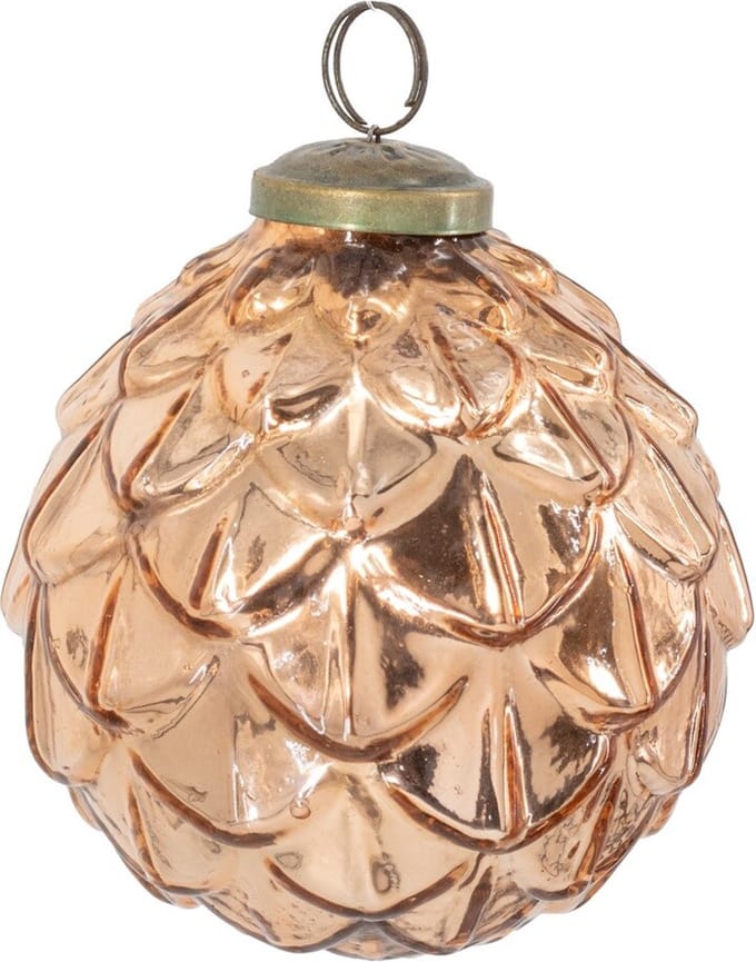 HomeBound by KY | Glazen kerstbal copper | 10x10x10cm | kerstbal