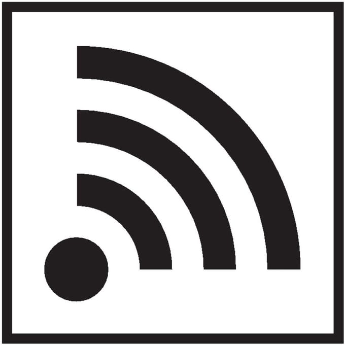 WiFi WLAN sticker, wit zwart 150 x 150 mm