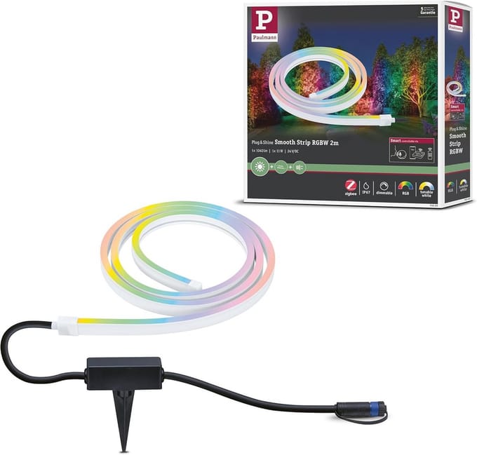 LED Buitenverlichting Strip Smart Home Zigbee - Dimbare RGBW Kleurbesturing IP67 2m