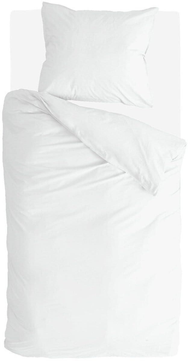 Byrklund Dekbedovertrek Pure & Plain - 140x220 - 100% Katoen (BCI) - Wit