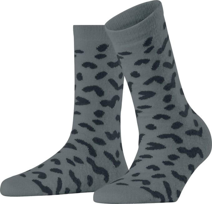 Esprit Cozy Memphis gedessineerd materiaal sokken dames grijs - maat 39-42