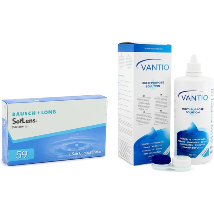 SofLens 59 (6 lenzen) + Vantio Multi-Purpose 360 ml met lenzendoosje