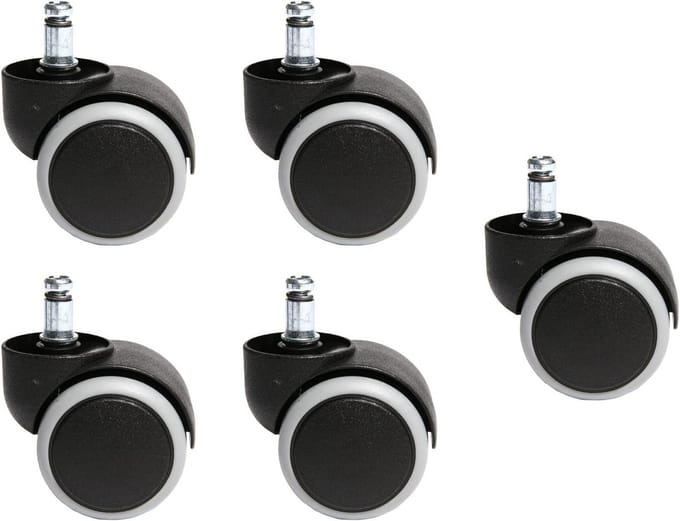 TopStar hard floor castors, set of 5, black