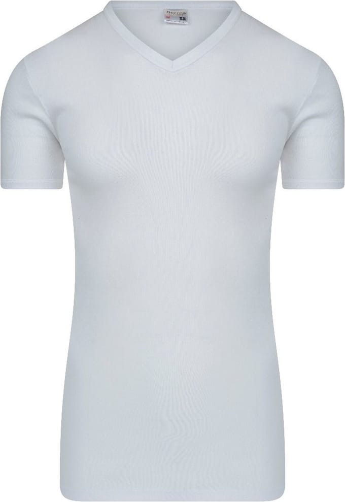 Beeren T-Shirt - V- Hals - Wit - Extra Lang - L