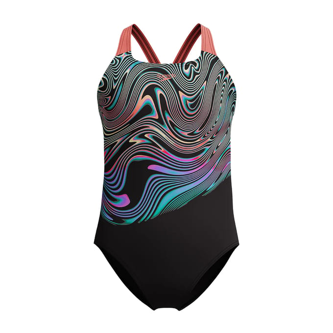 SPEEDO eco+ print placem powerb bla/red 003733-18663