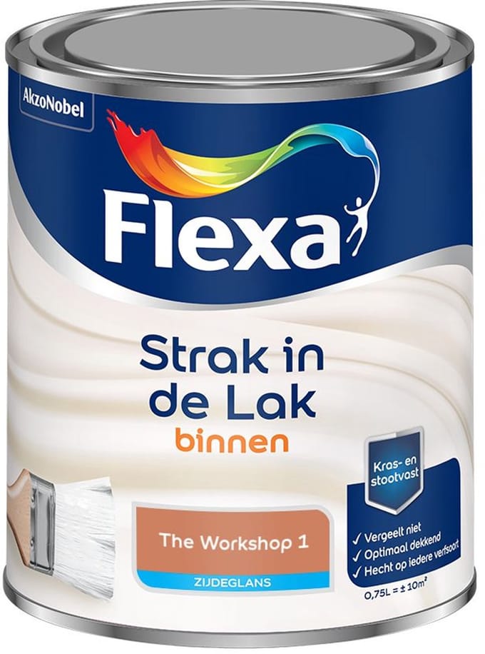 Flexa - Strak In De Lak Binnenlak Zijdeglans - The Workshop 1 - Mengverf - 750 Ml