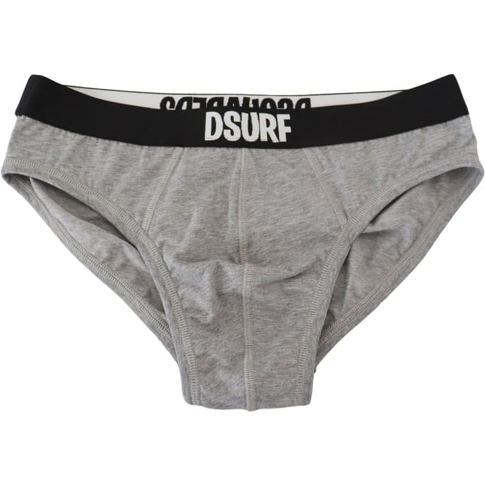 Dsquared² Grijze DSURF Logo Katoen Stretch Heren Slip Ondergoed