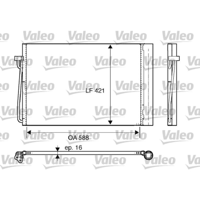 Condensator, airconditioning VALEO 817850