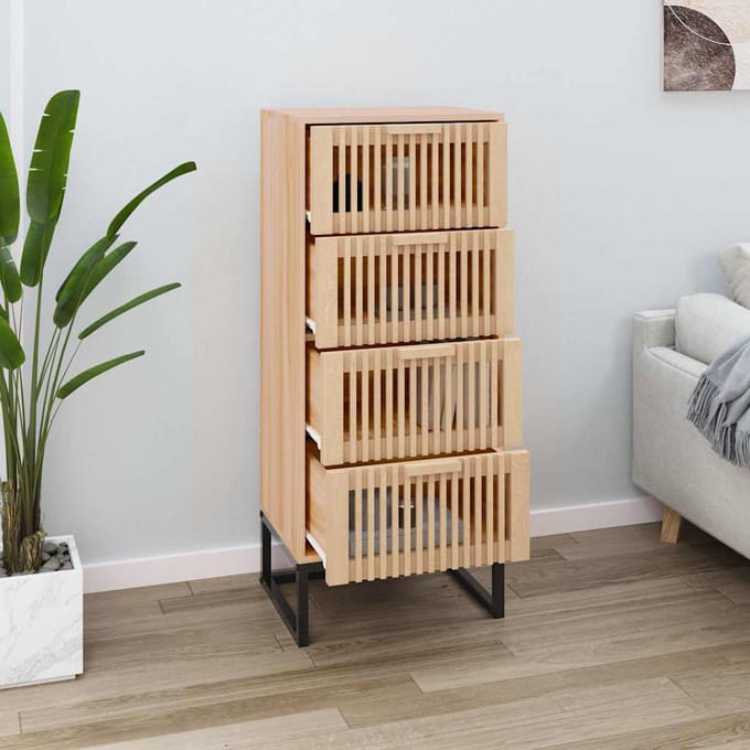 vidaXL - Hoge - kast - 40x30x95 - cm - bewerkt - hout